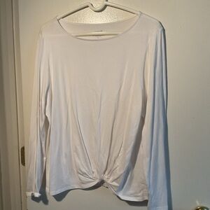 J Jill White Long Sleeve Top